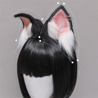 Women Girls Cartoon Husky Dog Ears Shaped Headband Plush Hair Hoop Live Broadcast Rave Christmas Cosplay Party Headpieces