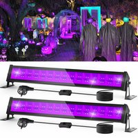 1/2pcs UV Floodlight 385-405NM Fluorescen Glow Ultraviolet Black Light 36/72W Party Stage Disco Deco LED Backlight for Bar Dj