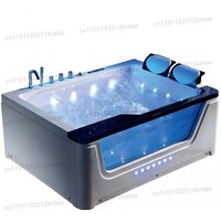 Massage bathtub double household acrylic surfing waterfall intelligent constant temperature bath