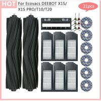 Replacement T10 T20 Main Brush Cover Spare Parts For Ecovacs DEEBOT X1S X1S PRO Dust Bag Hepa Filter Mop Rag Vacuum Cleaner
