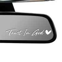 AliExpress NONE 1Pcs Trust In God Heart Car Rear View Mirror Stickers Letter Stickers Waterproof Believe In God Sticker DIY Funny Decals