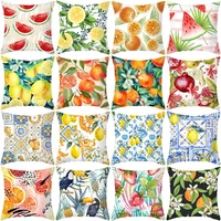 Summer Fruit Cushion Cover Lemon Orange Watermelon Decorative Pillow Sofa Home Decor