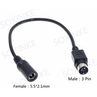 Female 5.5*2.5mm to male 4-Pin / 3-Pin Cable Lead For SATO TG-5011-19V-ES Just a 4-Pin / 3-Pin cable For TV LCD VCR power supply
