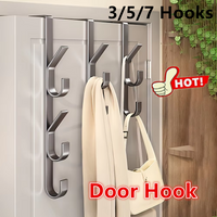Easy Installation Door Hook-Strong Metal Coat Rack, Suitable for Clothes, Hats and Bags-Space Saving Design, Suitable for Bedroo