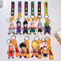 Dragon Ball Schlüsselanhänger Z Son Goku Vegeta Piccolo für Rucksack Schlüsselring Dragon Ball Cosplay Actionfiguren für Fans