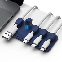 Silicone Magnetic Mouse Wire Organizer Desktop Cable Clips Protector Cord Plug Self-Adhesive DIY Fixed USB Charging Line Holder