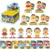Original Crayon Shin-Chan Blind Box Cartoon Anime Crayon Shin Chan Vinyl Rubber Doll Toy Key chain Children's Toy
