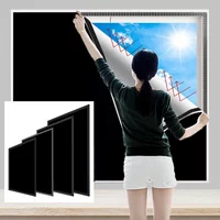 Customizable Size Blackout Curtains Self-adhesive Blackout Curtains Insulation Blackout Shades for Bedroom Living Room Dorm