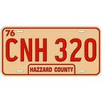 1976 Hazzard Country CNH 320 Aluminum Novelty Car License Plate
