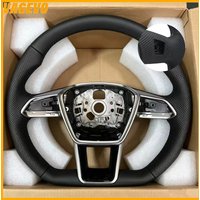 Für Audi A6 C8 A7 Voll-Leder Sportlenkrad mit Flachem Boden Auto-Zubehör