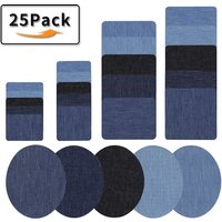 30/25/20/5 PCS Denim Patches DIY Iron On Denim Elbow Patches Repair Pants For Jean Clothing Pants badges Apparel Sewing Fabric