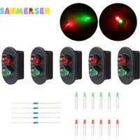 1/5 Sets Target Faces With LEDs for Railway Signal 2 Aspects LED Lamps
