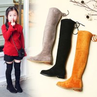 Bottes au-dessus du genou pour enfants, chaussures de princesse pour filles, mode automne et hiver, 2021
