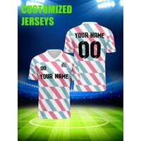 Custom Soccer Jersey With Custom Image, Number And Name, refreshing cool summer training football kit