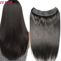 ZZHAIR 100% Extensions de cheveux humains brésiliens Remy 16 "-24" U-pcs ensemble 100g-200g Clips en une seule pièce naturel droit