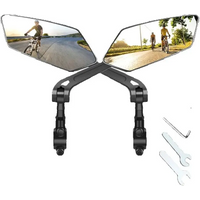 AliExpress 1pcs/2pcs HD Wide Angle Bike Rearview Mirrors - 360° Adjustable, Fit for Electric Scooters, Ebikes, Motorcycles & Mountain Bikes
