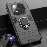 Armor Shockproof Magnetic Ring Stand Holder Case For Redmi Note 14 13 12 Pro+/Note 14 Camera Protection Cover Redmi 13C 14C 5G