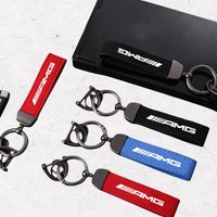 Leather Car Keychain Key Chain Ring Key Holder for Mercedes Benz C200 C300 E350 E260L W205 CLA CLS GLA GLC GLE GLS Accessories