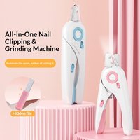 Pet Nail Clippers Dog Nail Trimmer Cat Claw Nail Clippers Cat Nail Scissors LED File Nail Grinder Cleaning Supplies