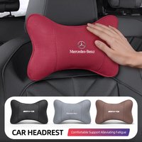 1Pcs Car Seat Headrest Neck Pillow Head Support Cushion For Mercedes Benz AMG E S C A Class GLE GLC GLA CLA W206 W204 W205 W211