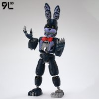 9L3D Printed Bonnie Nightmare Freddy Titan13 FNAFs Bear's Midnight Harem Five Nights Joint Movable Detachable Peripheral Boy Toy