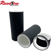 Roadstar Black Reflector Self-Adhesive Reflective Fabric Car Sticker Warning Tape Safety Mark Stick on Car Bag Helmet RS-800BJ