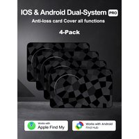 4-Pack Android Wireless Charging Tracking Location Wallet Tracker Card Waterproof GPS Locator Works with Google Find My App Tag