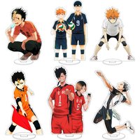 16CM Anime Haikyuu Hinata Shoyo Nishinoya Yu Kozume Kenma Kageyama Tobio Tsukishima Kei Cos Acrylic Figure Stand Ornaments Gifts