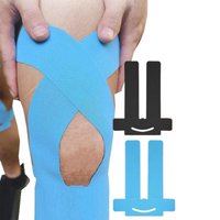 1Pcs Pre-Cut Kinesiology Tape For Knees Waterproof Elastic Breathable Athletic Tape Sports Bandage
