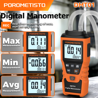 DMT01 Digital Manometer Max/Min/Avg High Accuracy Pressure Gauge Differential Pressure 12 Units Switching LCD Air Pressure Meter