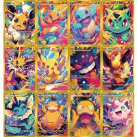 Pokemon Cards PTCG Kawaii Gengar Charmander Bulbasaur Squirtle Game Collection Battle Cards Cute Creativity Pokemon Cards Gift