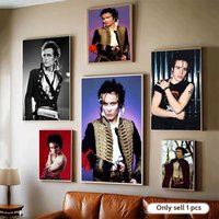 English Musician A-Adam Ant Poster Waterproof Wall Art Sticker for Home Bar Decoration, Self-Adhesive Room Wall Decor Mural