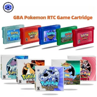 GBA RTC Pokemon Real Clock New Version 2.0 Game Card Featured Popular English Games Pokemon LIOUID CRYSTAL/Girls Hunter 3