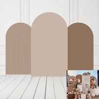 Khaki Arched Background Cover, Wedding Background Wall, Baby Shower, Gender Revelation, Party Decoration, Photography Background