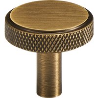 Nurlin Solid Brass Knurled Cabinet Knobs Wardrobe Handle T-bar Antique Bronze Gold Black Handle Available In Multiple Sizes