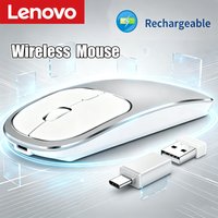 Lenovo Wireless Silent Mouse 2.4G Charging Portable Desktop and Laptop Office Mouse for Men and Women USB Type-C Receiver