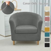 1set Stretch Club Chair Slipcover Polar Fleece Bath Tub Armchairs Cover Stretch Single Sofa Furniture Protector for Living Room