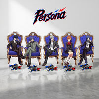 GAME Persona 30th Anniversary Blue Throne Ver 15CM Double Sided Acrylic Stand Keychain 2026 New Anime Stand Joker Desk Decor