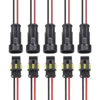 2 Pin Connector Waterproof Connector Male and Female Way 20AWG Wire Suitable for Car Truck Boat Other Wire Connection 5 Pairs