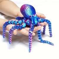 Flexible Multi-jointed Octopus Tentacle Model,Realistic Suction Cup Design,Marine Theme Party Ornament,Creative Desktop Decorate
