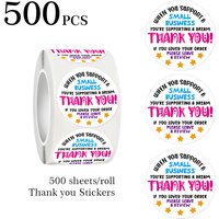 500 PCS Please Leave a Review Cute Small Business Stickers,Thank You Sticker for Bakeries Packaging Envelope Seals