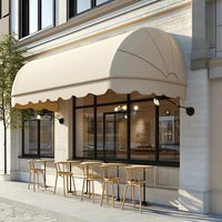 Customized French aluminum alloy outdoor balcony eaves awning home decoration curved manual retractable awning durable