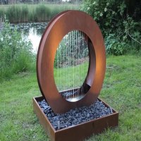 custom.Custom Garden Landscape Artificial Corten Steel Waterfall Fountain with Weather Resistant Feature and Customizable
