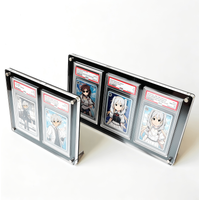 Black Acrylic Graded Card Stand Clear Edge Display Holder For PTCG Pokemon YuGiOh Trading Cards