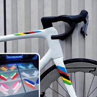 AliExpress NONE 2 pieces of personalized creative rainbow graffiti bicycle stickers, suitable for road bikes, mountain bikes, bicycle frames,