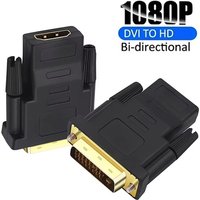 DVI Male To HDMI-compatible Female Adapter For PC HDTV Projector PS4 Bi-Directional 1080P Connector Coupler HDTV Video Adapter