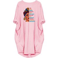 Robe ample à manches longues pour femmes, grande taille, automne hiver, noire