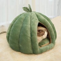 Cat Beds For Indoor Cats Pumpkin Cat House Enclosed Cat Bed Cat Cave Thickened Halloween Pet Bed Cat Hideaway For Kittens Small