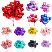 10pcs 18inch Heart Love Aluminum Foil Balloon Anniversary Wedding Marriage Decoration Party Supplies DIY Backdrop Setup Ornament