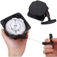 Universal Heavy Duty Recoil Pull Starter Assembly - Black Compatible for Lawn Mower and Brush Cutter Repair Parts